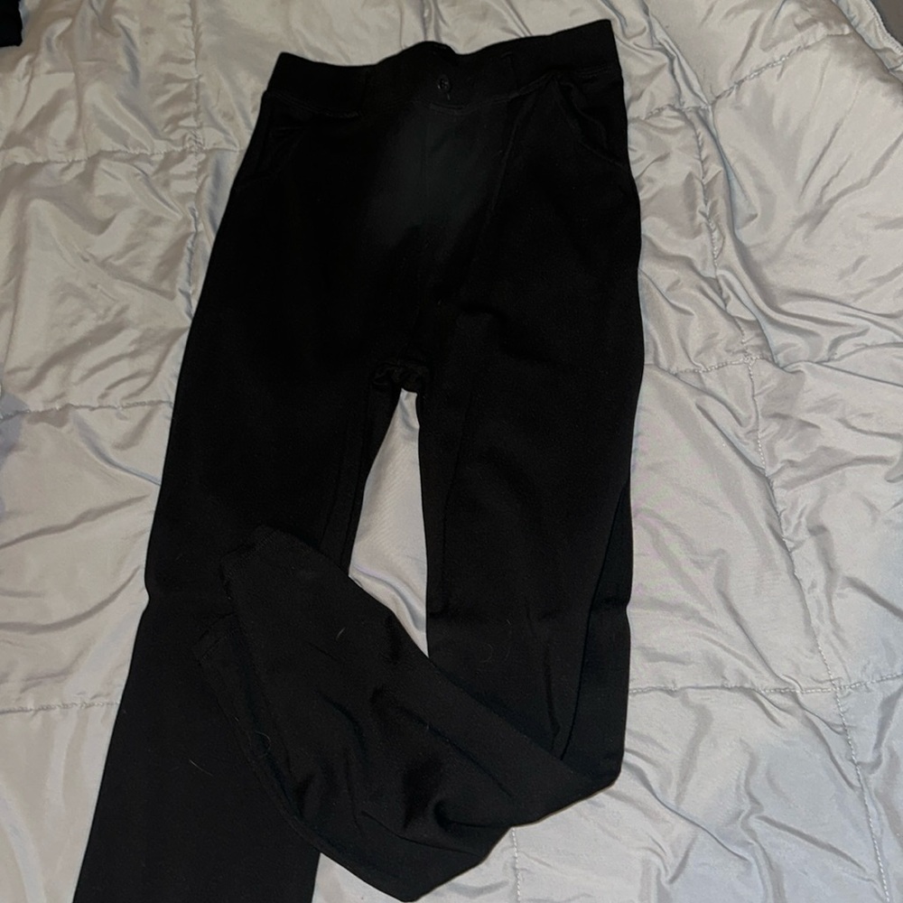 Black high-waisted skinny jeggings